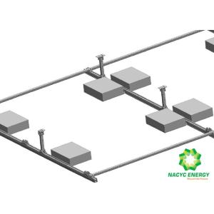 Anodized Aluminum Flat Roof Solar Panel Ballast Mounting Systems/Solar Rooftop