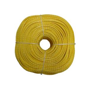 China Sailboat Winch Towing Yellow UHMWPE Fiber Rope Hollow Braid 4mm 100 Meters on sale