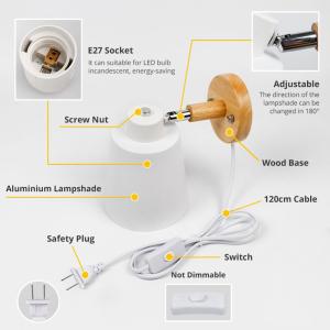 Modern Art Decor Creative Design Mick Mouse Lampshades Bedroom Bed sides plug in