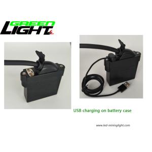 WISDOM Type Rechargeable Miners Headlamp , LED Mining Cap Support USB Charging