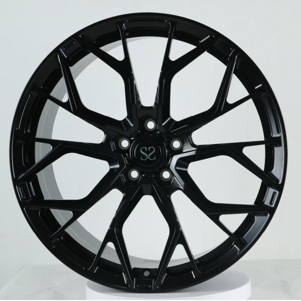 20 inch staggered 5*112 black milled forged alloy wheels for McLaren