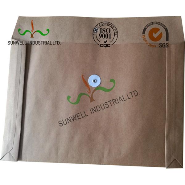 Kraft Paper Custom Printed Business Envelopes With String Closure Accordion
