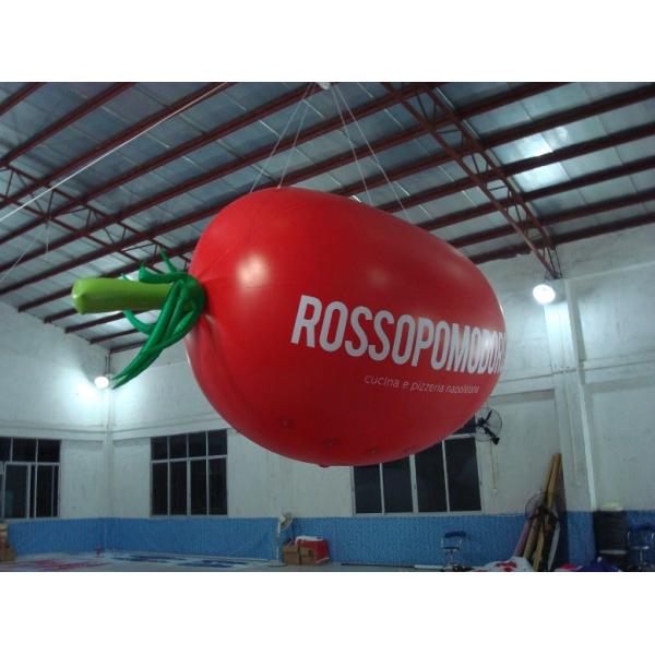 4m Long Plum Tomato Shaped Balloons For Haning / Pop Display / Event Show