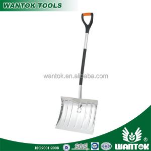 DIY Grade S-type Aluminum Snow Spade with Bend Aluminum Tube Handle Blade Length