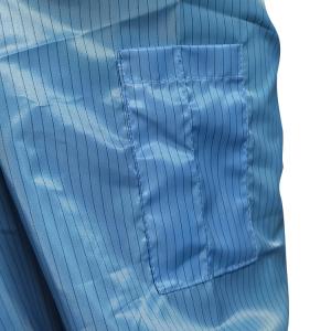 Washable Reusable 5mm Stripe ESD Clothes For Cleanroom