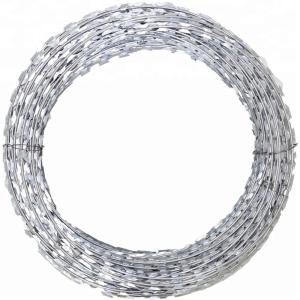 Cheap Wholesale GI Concertina Wire Razor Barbed Wire Rolls Reinforcing Razor Barbed Wire For Airport Security for sale