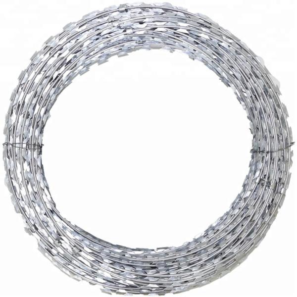 2.5mm Diameter Galvanized Barbed Wire Concertina Coil for Outdoor Security by