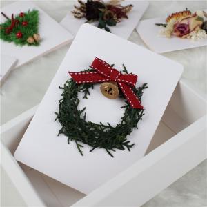 Custom Color Dried Flower Cards , Handmade Floral Cards For Valentine's Day