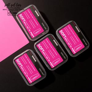 Square Clear Soft Gel X Toe Stiletto Press on Nail Extension Tips Display Coffin