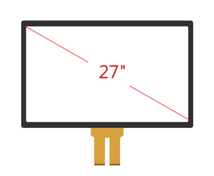 Quality Embedded 27" G+G Projective Capacitive Touch Screen , Lcd Touch Screen Panel wholesale