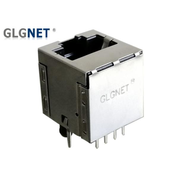 Vertical LAN Shielded Rj45 Connector DIP Mounting With 10/100 Integrated