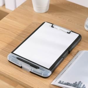 A4 Size Plastic Writing Board File Box with Elastic Closure Folder and