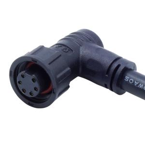 Cheap PA66 Screw Type Waterproof Connector M12 Elbow Head for Electrical Power IP68 for sale