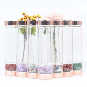 China Travel 500ml / 15.2oz Glass Water Bottle With Stainless Steel Lid Custom Logo on sale