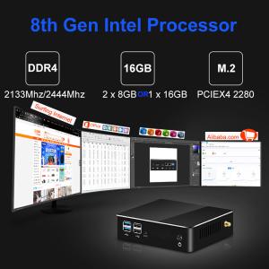 Intel Core i3 Series Mini Computer With DDR4 Linux And Support Dual Screen