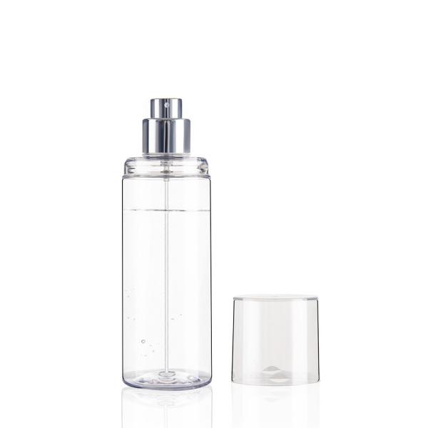Recyclable Clear Plastic Perfume Bottle 100ml High Transparency With Aluminum