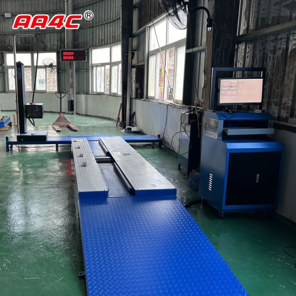 AA4C 2-wheeled motorcycles Centralized testing line include brake force axle load speedometer clamping wheel alignment headlight tester noise meter