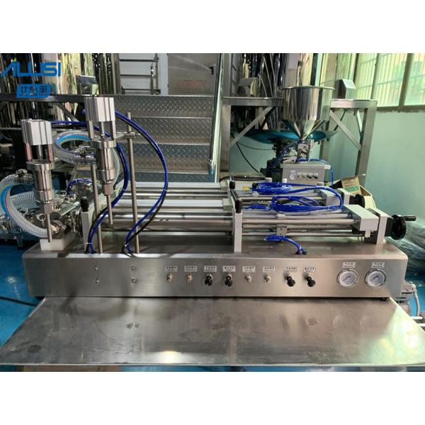 Semi Automatic Double Heads Paste Piston Filler Water Bottle Pneumatic Filling