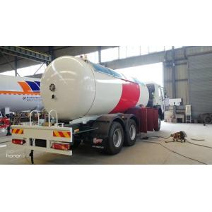 LPG Storage And Refilling Bobtail Tanker Truck Sinotruk Howo 20cbm / 10 Ton 6*4