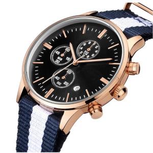 Chronograph Function Mens Quartz Watch With NATO Strap 5 Atm Waterproof