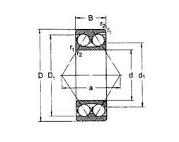 Double Row Angular contact ball bearing 3315