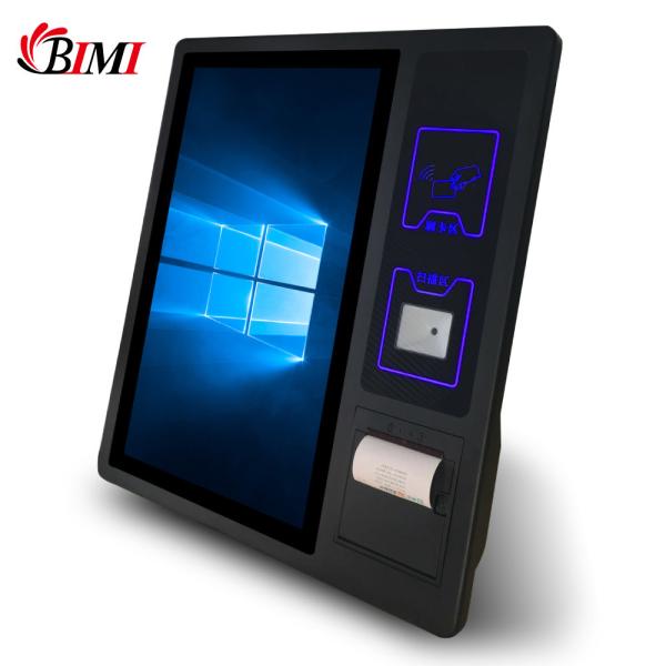 Bimi 21.5 Inch Touch Screen Self Service Kiosk 4G RAM Card Reader 80mm Thermal