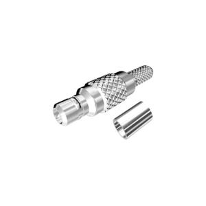 PCB Panel Mount MMCX RF Connector Brass Material Crimp Bulkhead Connector