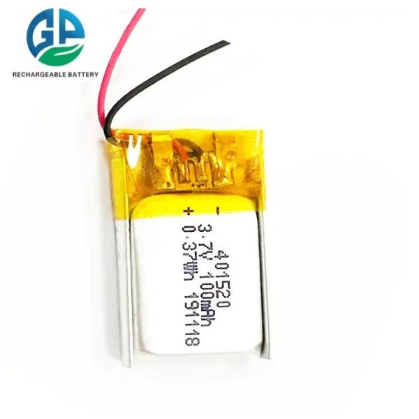 Quality KC Approved 401520 3.7V 100mAh Rechargeable Lithium Ion Li-Polymer Battery With Pcb And Jst Ph2.0 Connector wholesale