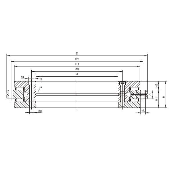 YRTC650 650*870*122mm Rotary Table Bearing Low price hollow shaft gearbox harmonic drive gear for stepper motor
