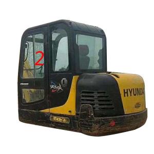 China HYUNDAI R60-7 Excavator Door Window Replacement Left Straight Side Position NO.2 on sale
