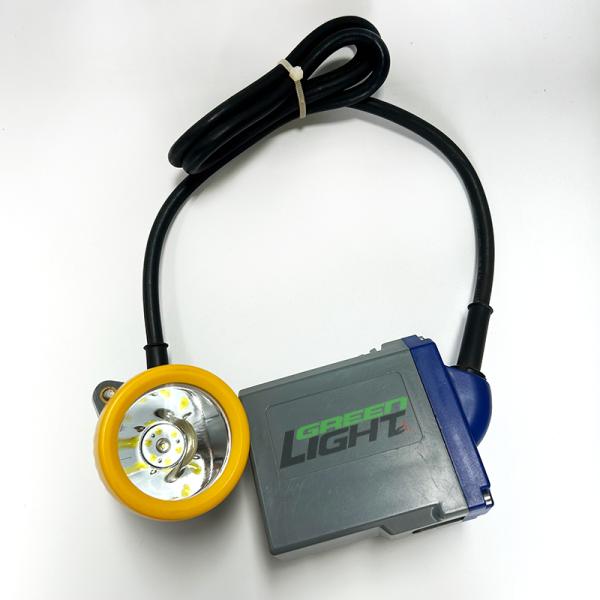 Quality GLT-7C Corded Cap Lamp with 17hrs Working Time Impact Resistant LED Mining Headlamp Featuring One Main Light Two Auxiliary Lights wholesale