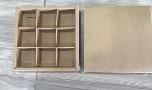 China Eco Friendly OEM Chocolate Packaging Box Brown Kraft Cardboard With Inside Dividers on sale