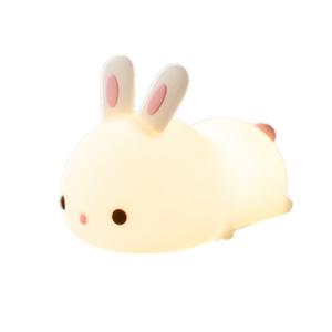 Cheap LED Silicone Papa Rabbit Lovely Bunny Silicone Night Light For Creative Birthday Gift for sale