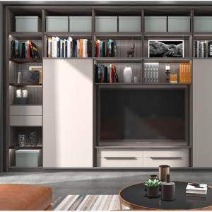 Modern Minimalist TV Entertainment Stand Media Console Lacquer Finish