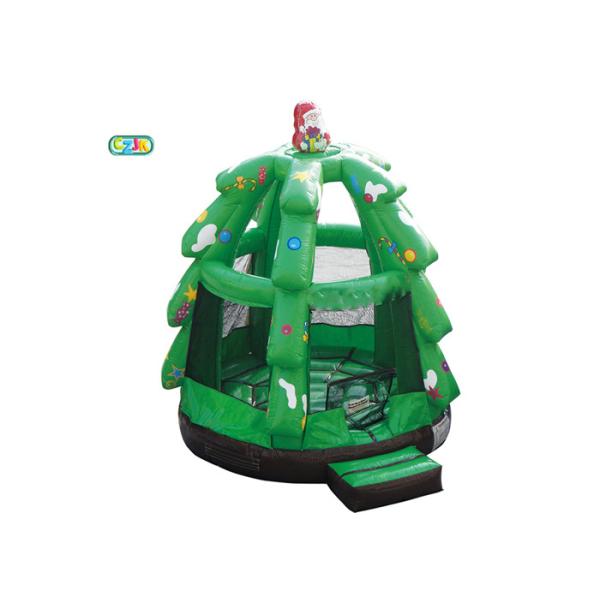 Quality Inflatable Christmas Bounce Castle Santa Claus Bounce Easy To Carry wholesale