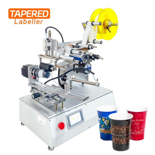 YM140 Semi-Automatic Table-Top Wrap-Round Label Applicator (for Conical Cups,