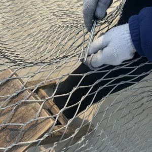 China Ss Cable Inter Woven Rope Mesh For Safety Barries on sale