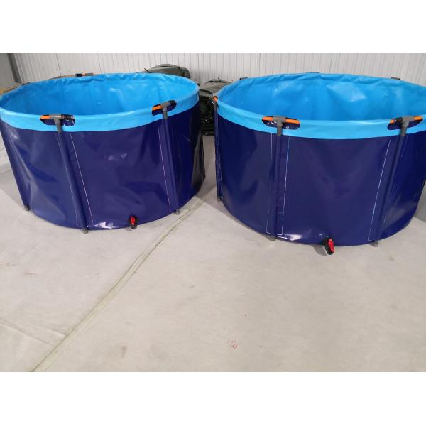 3500L Metal Frame Collapsible And Movable PVC Tarpaulin Fish Tank Fish Pond Plastic Tank