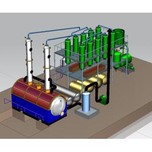 30TPD Waste Engine Oil Refining to Diesel Distillation Equipment in 150 Square