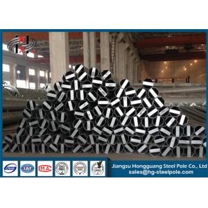 Transmission Line ASTM A123 Electrical Power Pole 110KV