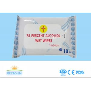 China 18x20cm 20x20cm 75% Alcohol Disposable Wet Wipes For Personal Care Use on sale