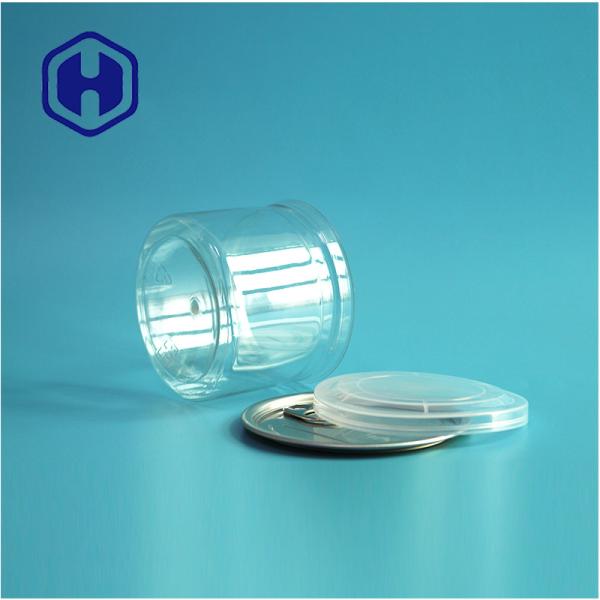 Quality Candies Chocolate Snack 250ml 8oz Clear Clear PET Can Food Packaging With Easy Open End wholesale