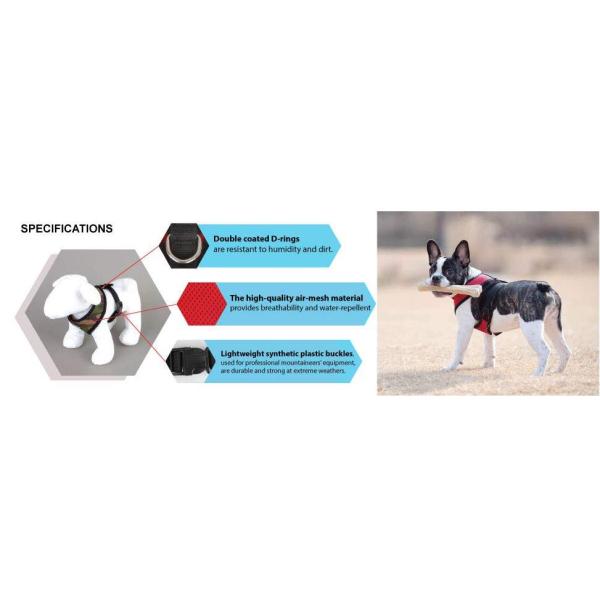 Girl / Boy Nylon Dog Harness Vest Breathable Soft 100% Polyester Material Durable