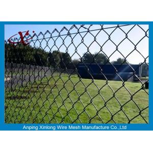 Road / Courtyard Jet Black Chain Link Fence / Diamond Wire Mesh