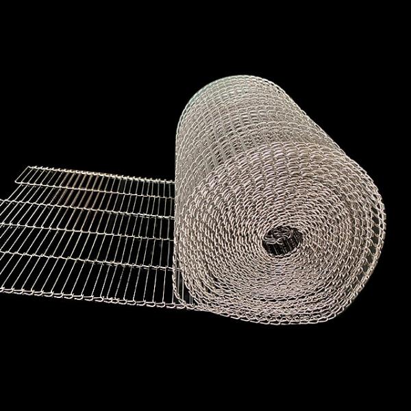 Flat Flex Stainless Steel Wire Mesh Conveyor Belt Heat Resistance For Food