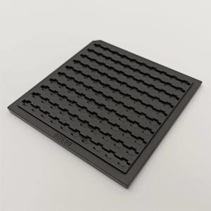 ESD Black ABS 4 Inch Chip Tray For Electronic Parts 0.3mm Flatness