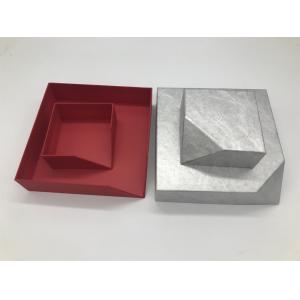 Custom Special-shaped Red Box with Logo Silver Foiled, Jewelry Box for Necklace Packing