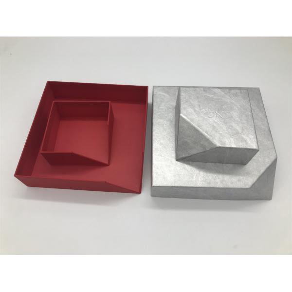 Quality Custom Special-shaped Red Box with Logo Silver Foiled, Jewelry Box for Necklace Packing wholesale