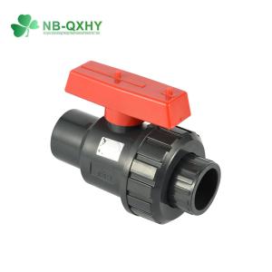 Smooth Surface Single Double Union Ball Valve Handle Easy to Open in Deep Gray