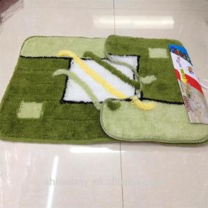 Shaggy pattern polyester toilet mat set for bath